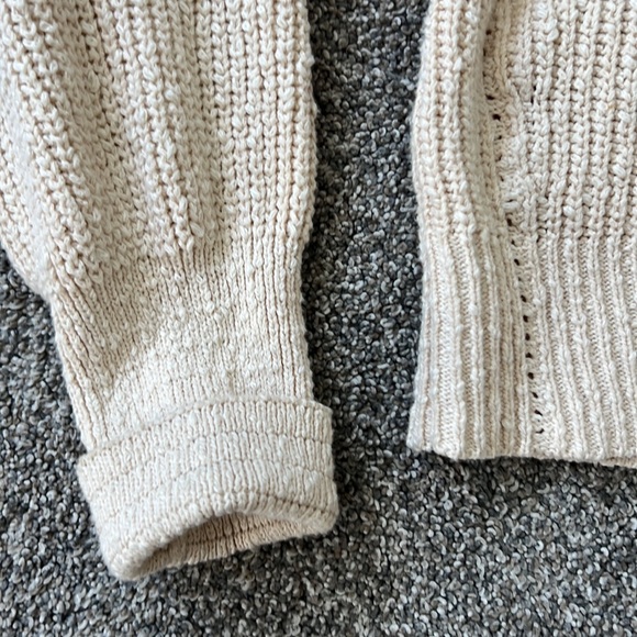 cream chunky knit button up sweater universal threads size women’s small - Picture 3 of 7